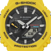 Casio G-Shock Analog-Digital World Time Watch - Yellow